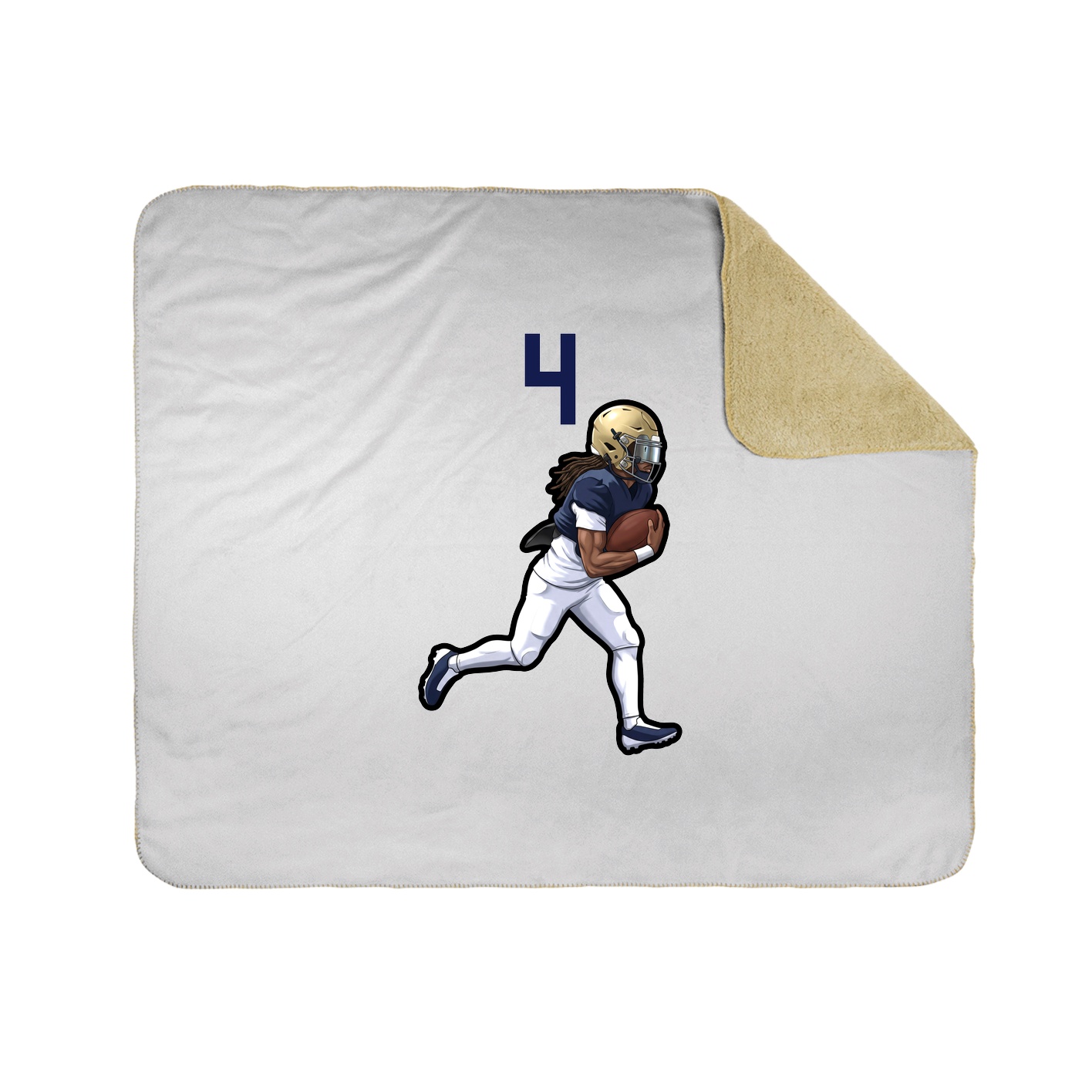 Throw Blanket — Number Top in White