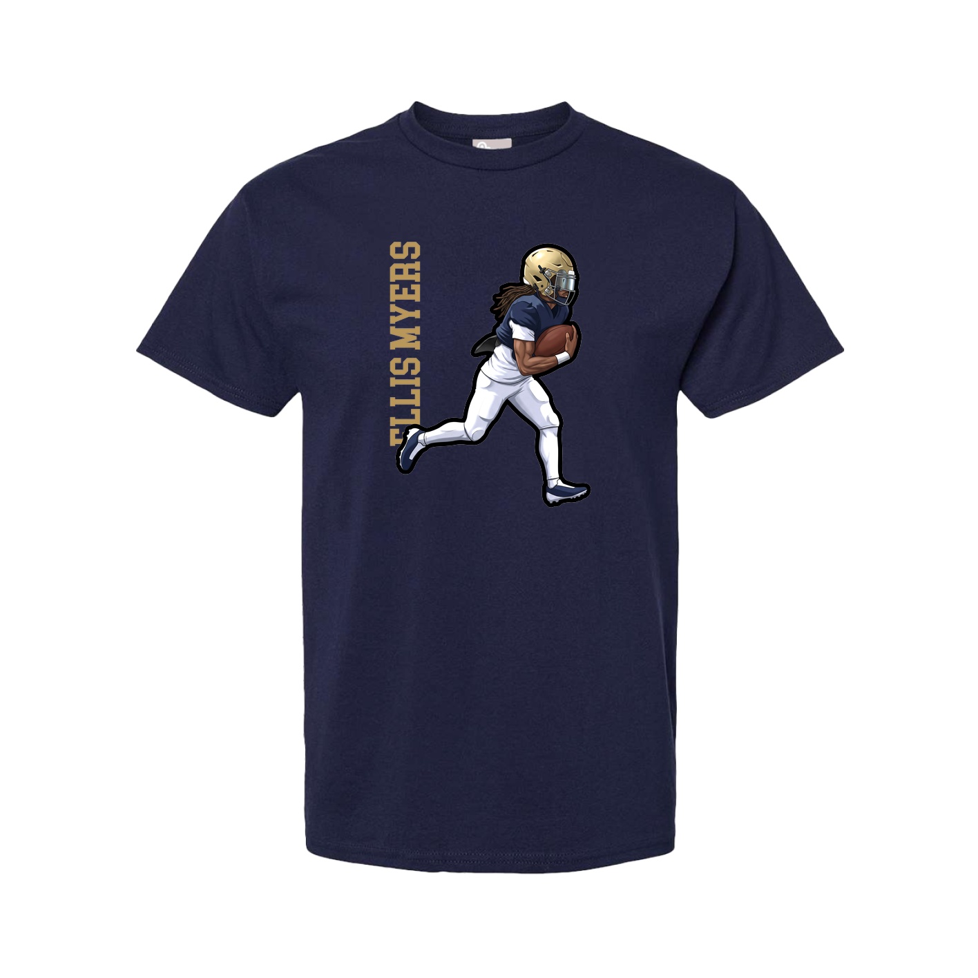 Tee — Name Vertical in Navy