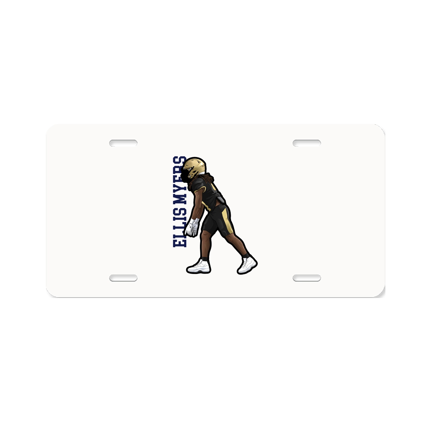 License Plate — Name Vertical in Classic