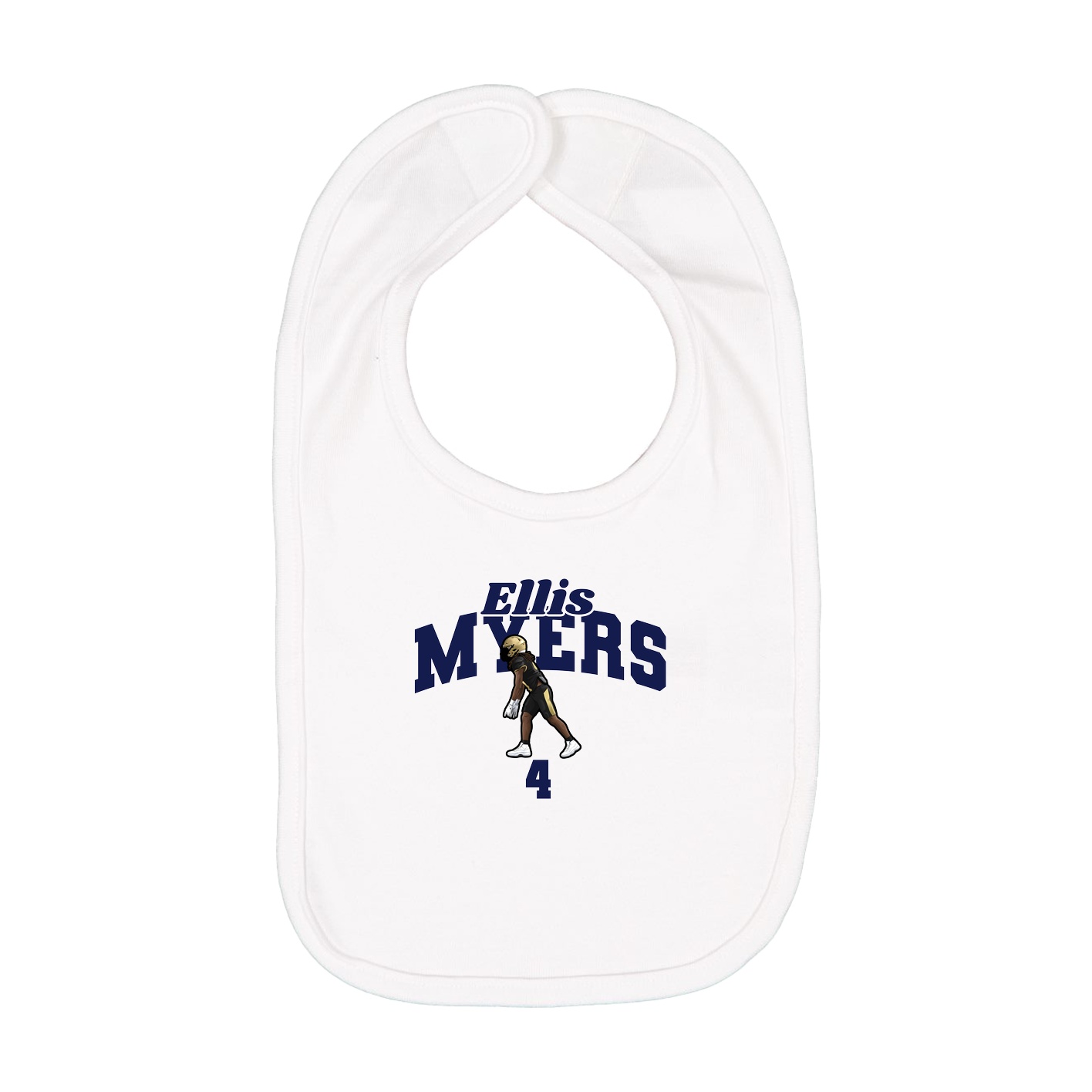 Infant Bib — Signature Arch in White