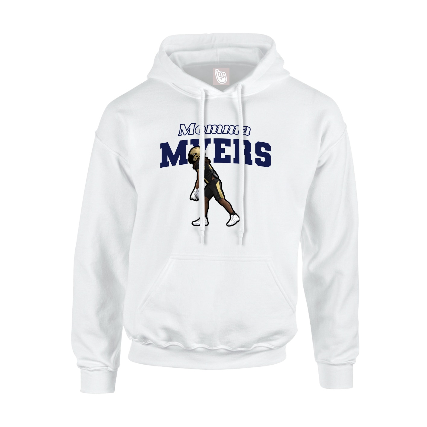 Youth Hoodie — Mothers Day Block in White