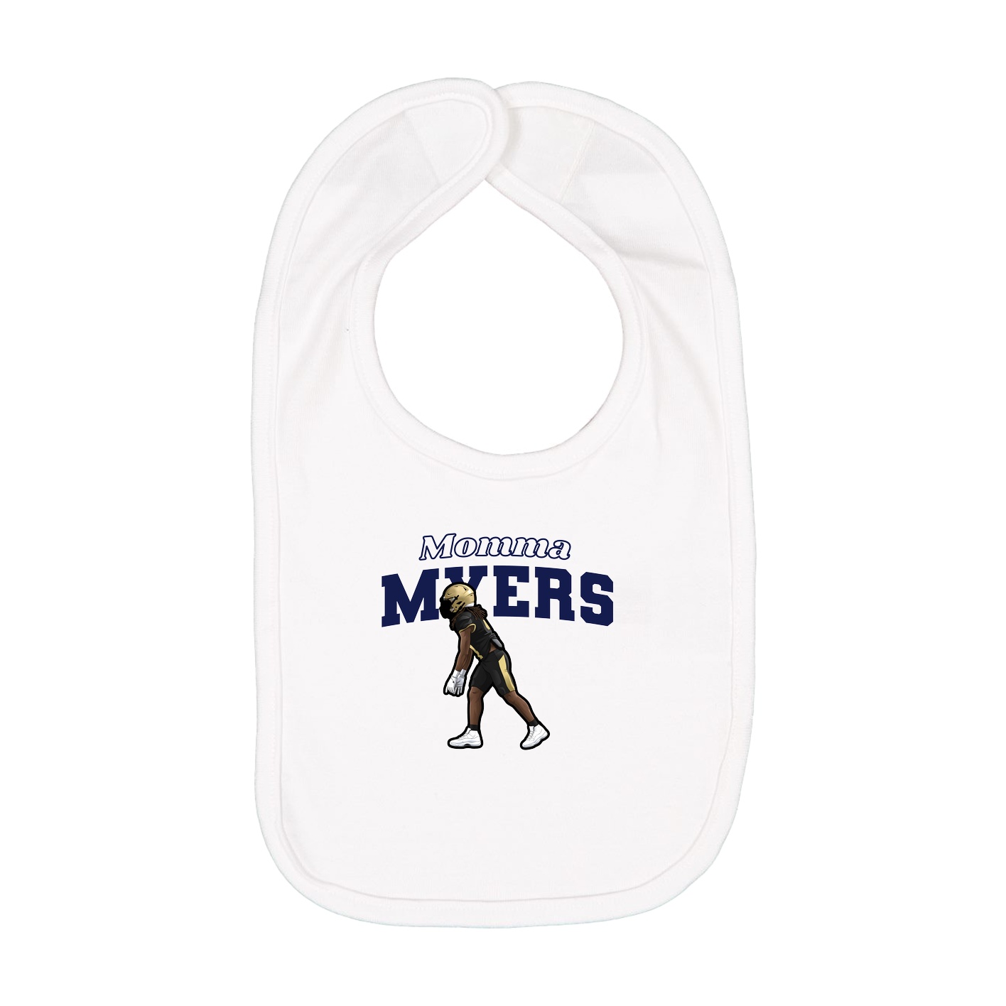 Infant Bib — Mothers Day Block in White