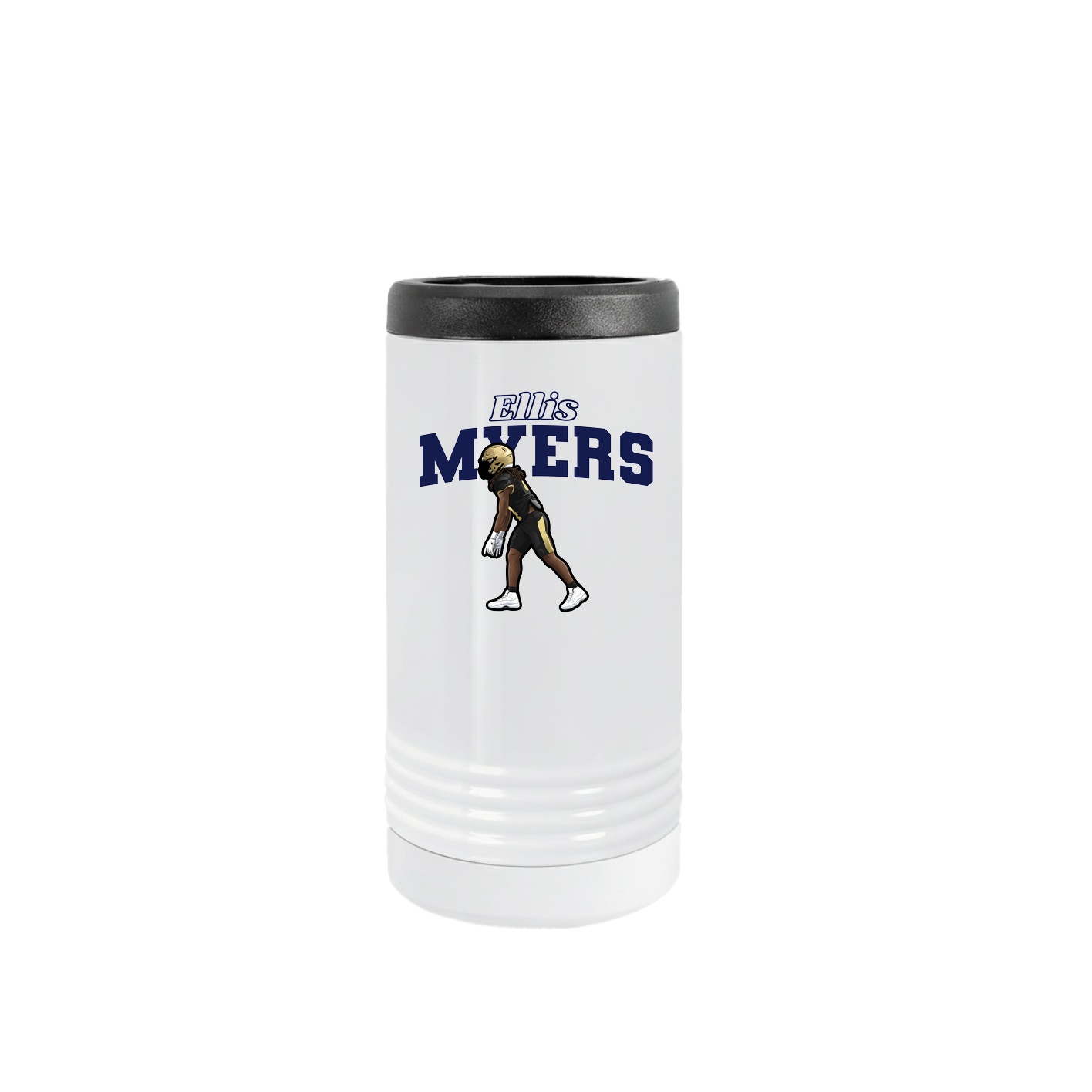 Slim Beverage Holder — Name Arch in White