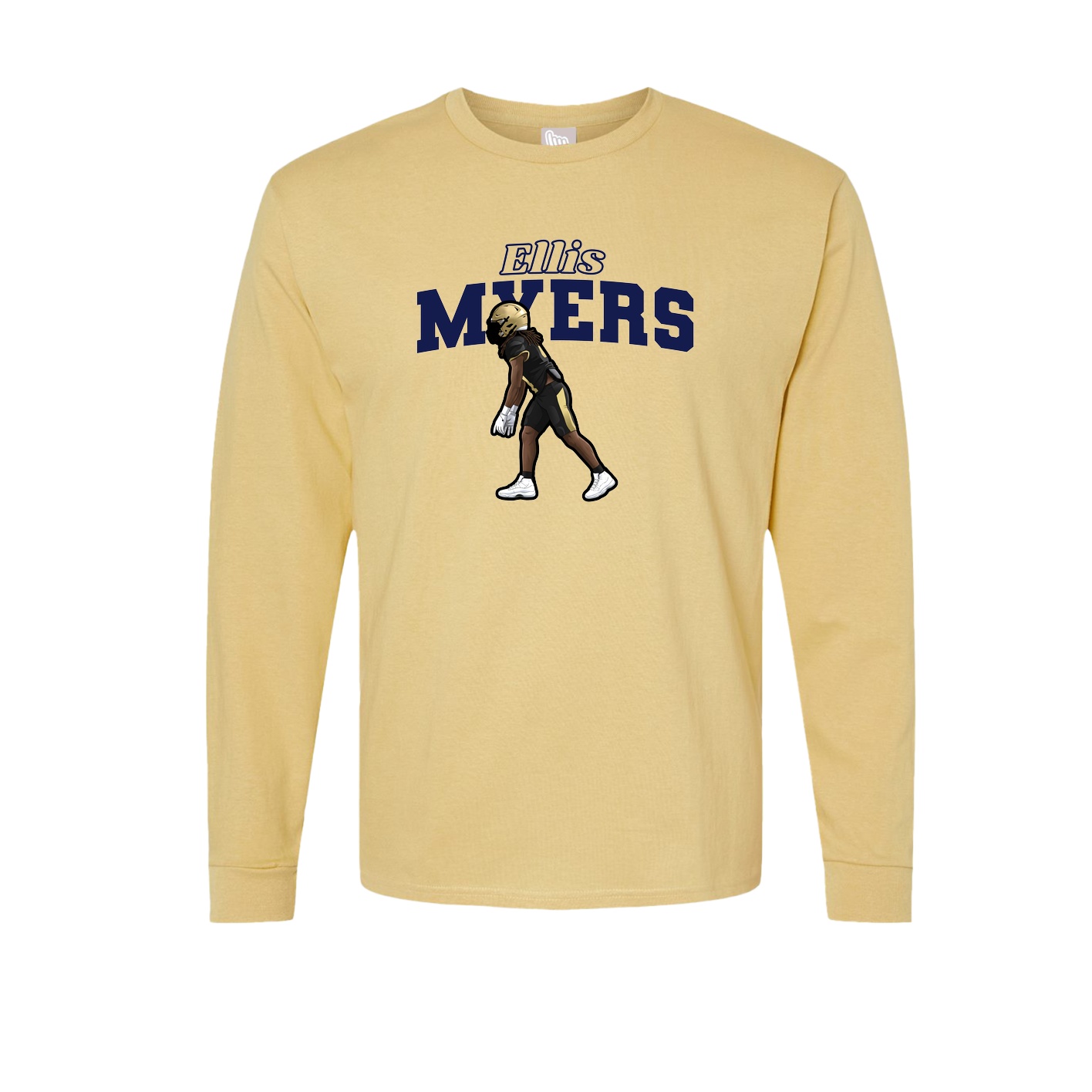 Long Sleeve Tee — Name Arch in Vegas Gold