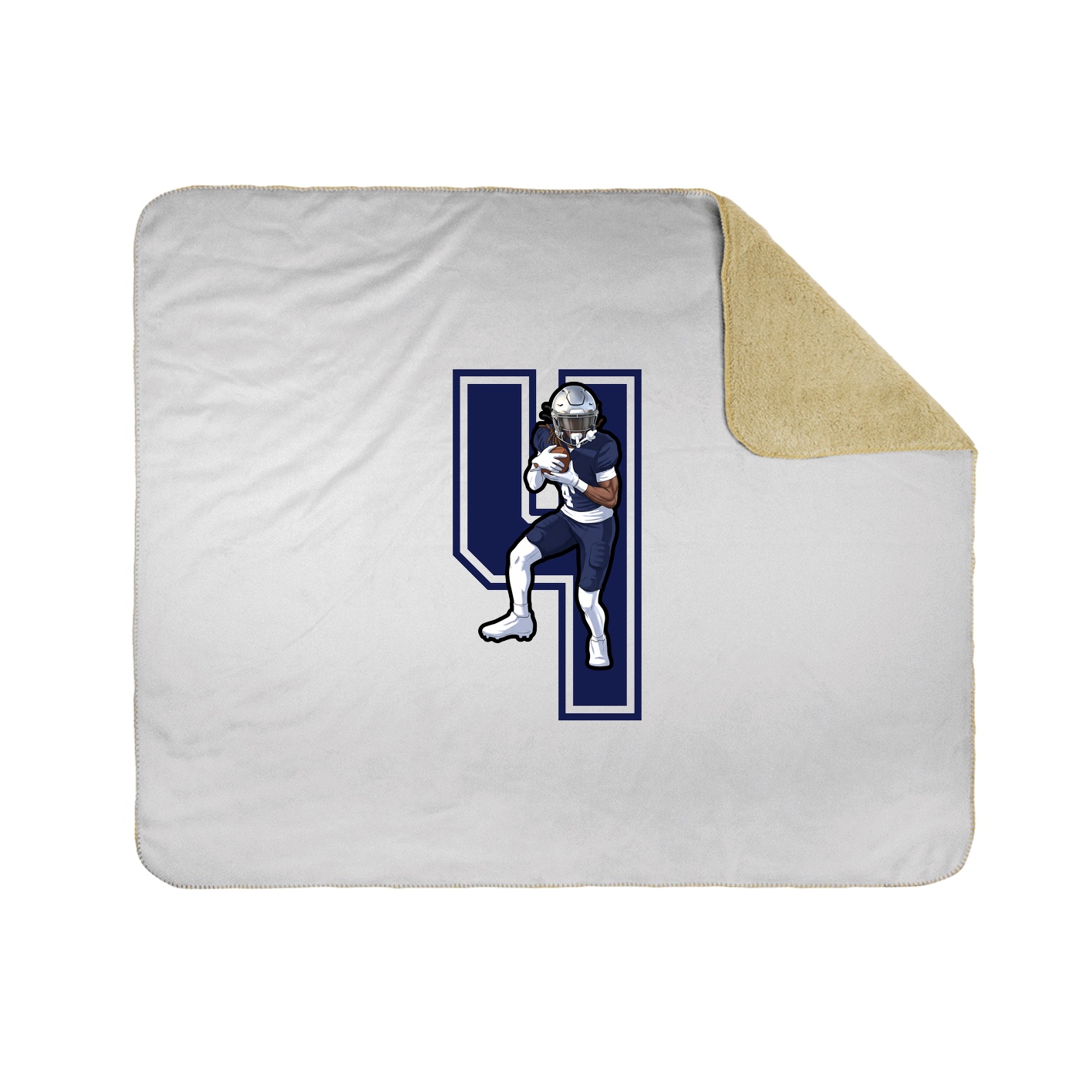 Throw Blanket — Number in White