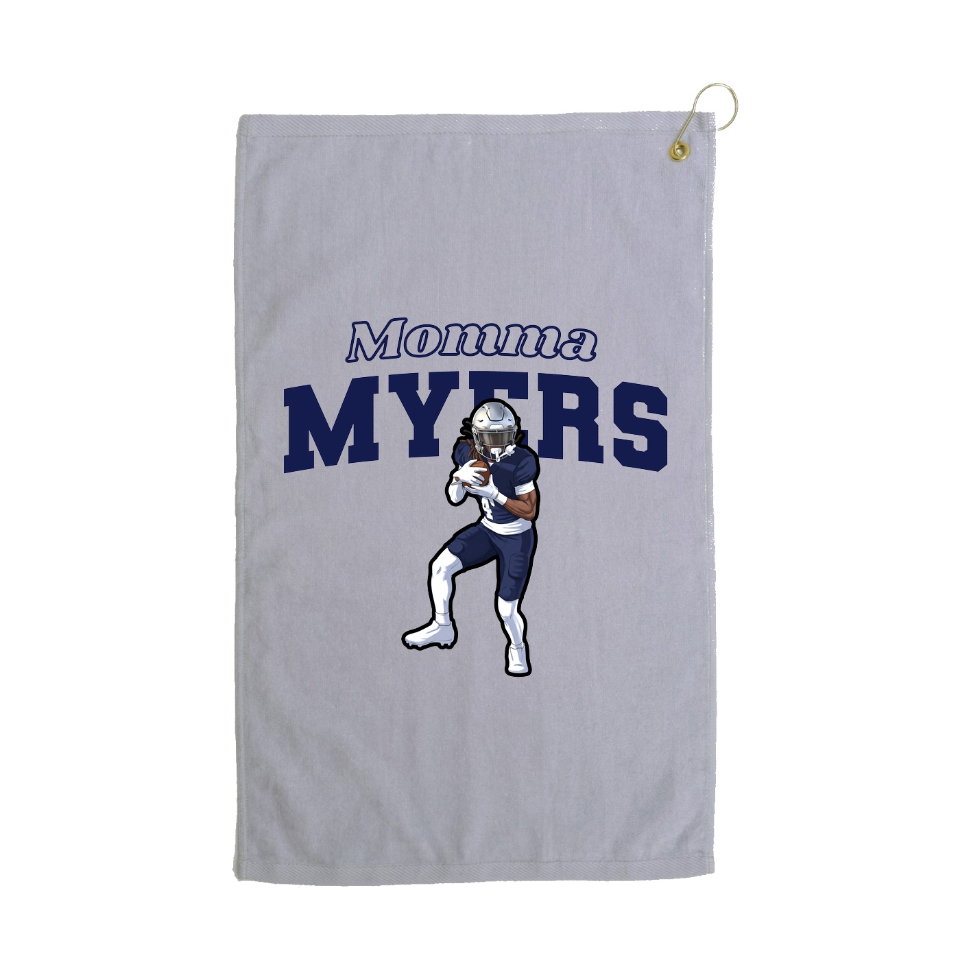 Golf Towel — Mothers Day Block in Grey