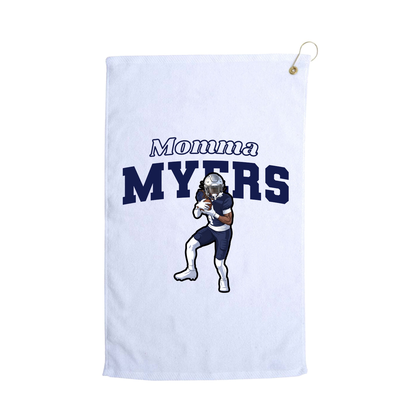 Golf Towel — Mothers Day Block in White