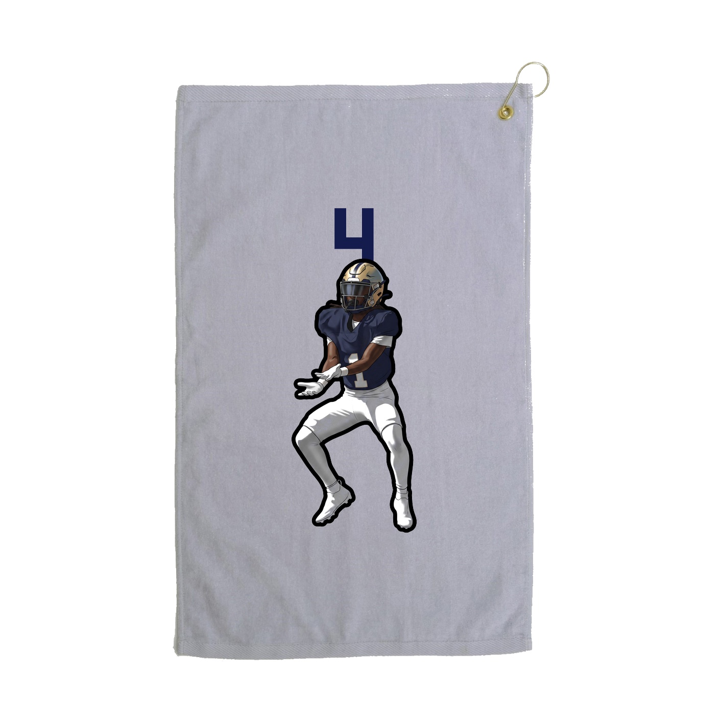 Golf Towel — Number Top in Grey