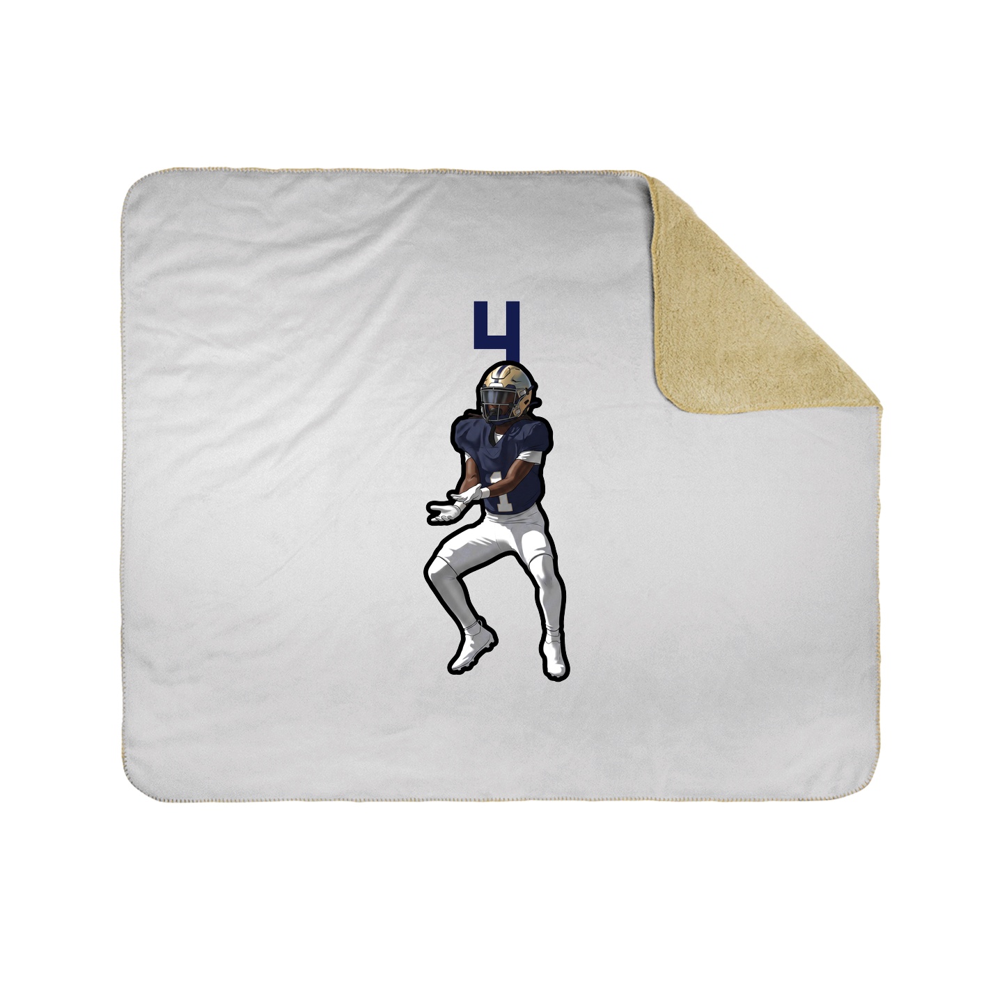 Throw Blanket — Number Top in White