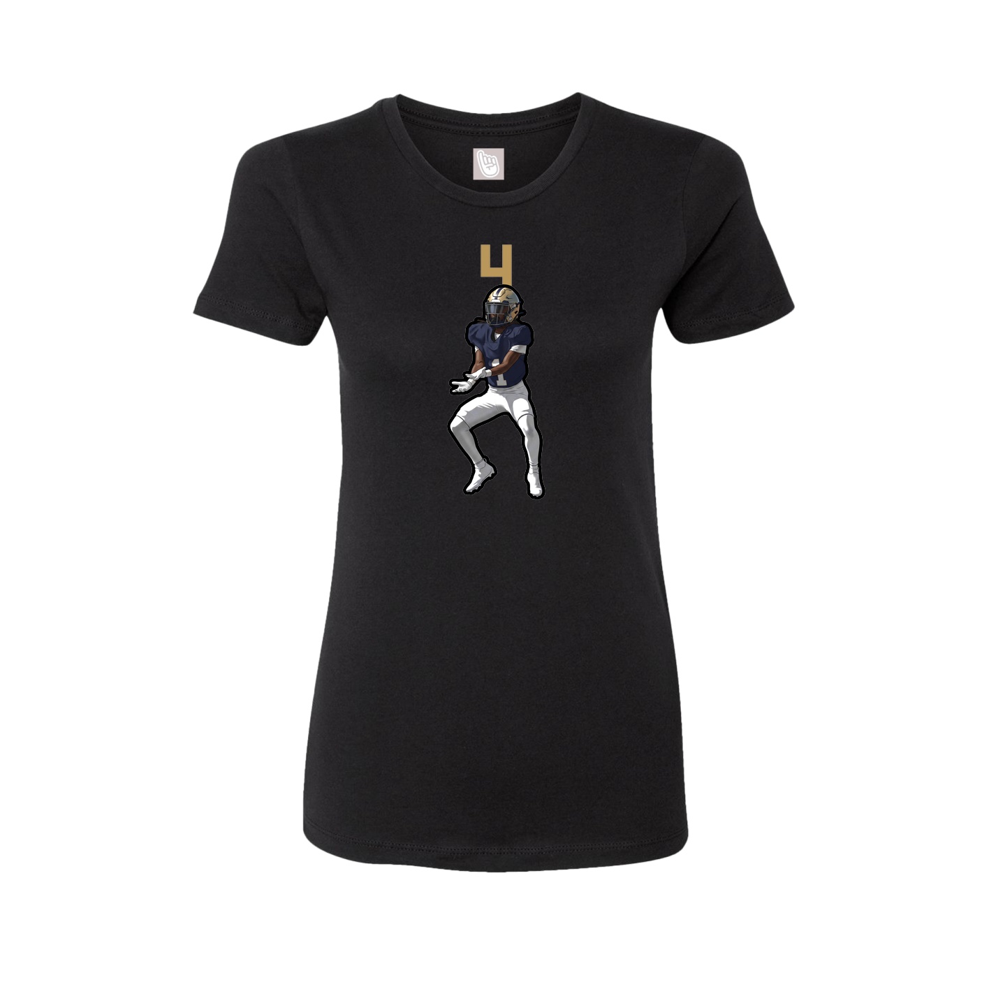 Womens Tee — Number Top in Black