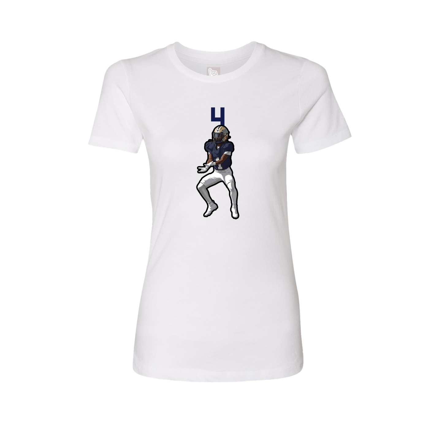 Womens Tee — Number Top in White