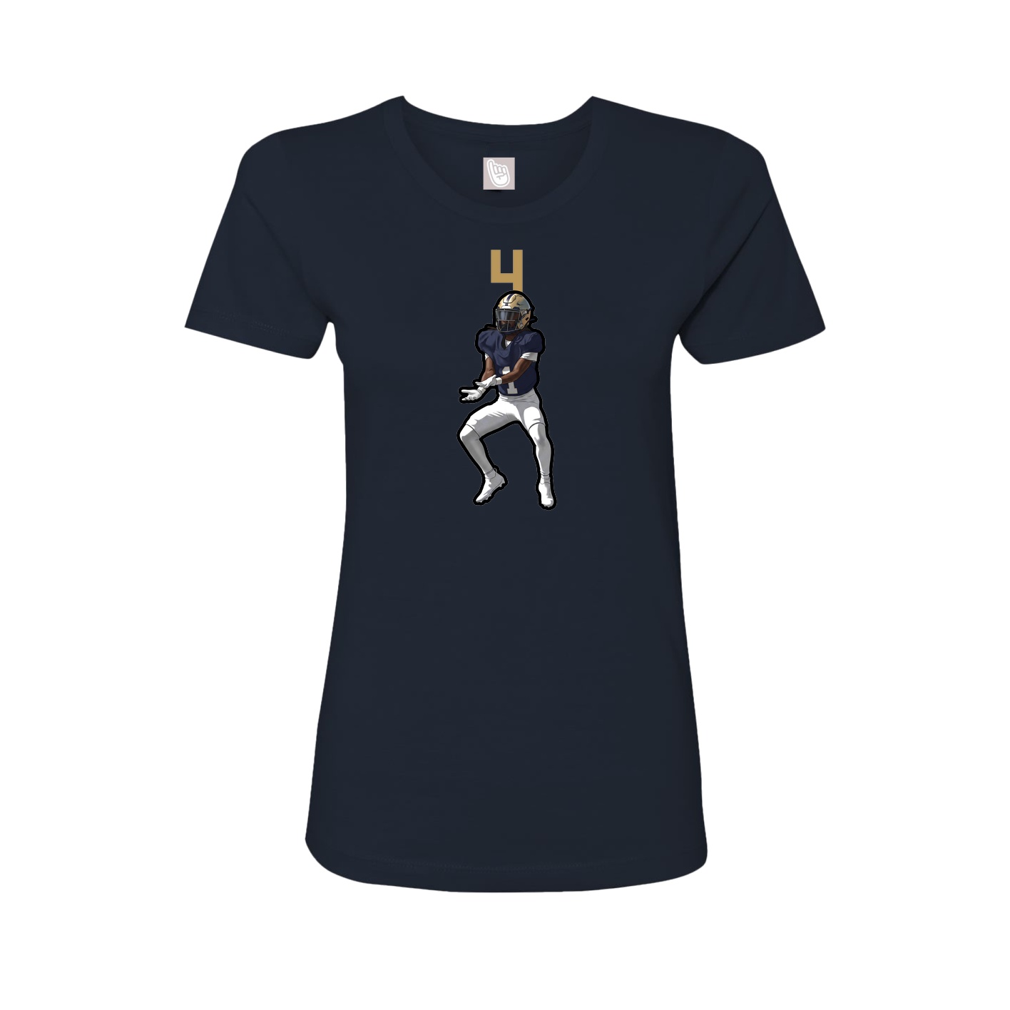 Womens Tee — Number Top in Navy