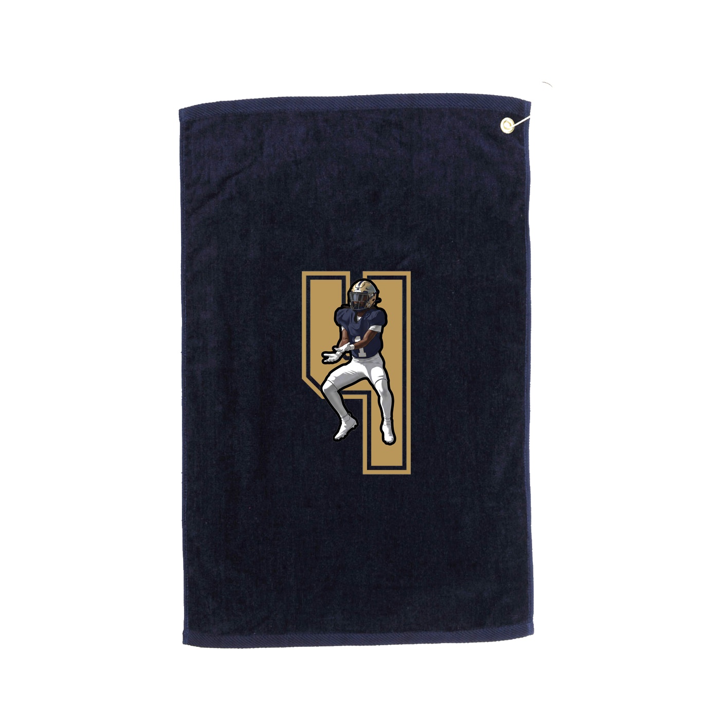 Golf Towel — Number in Navy