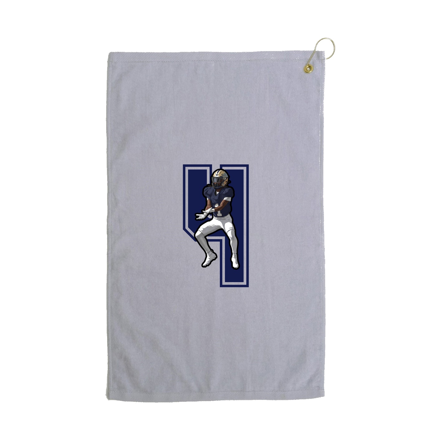 Golf Towel — Number in Grey