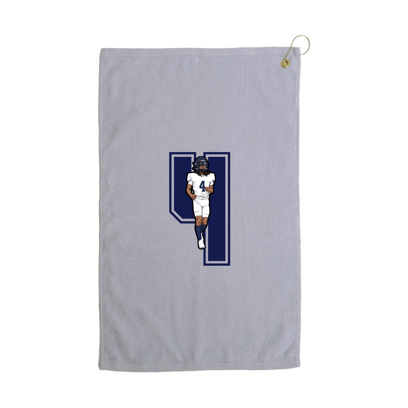 Golf Towel — Number in Grey