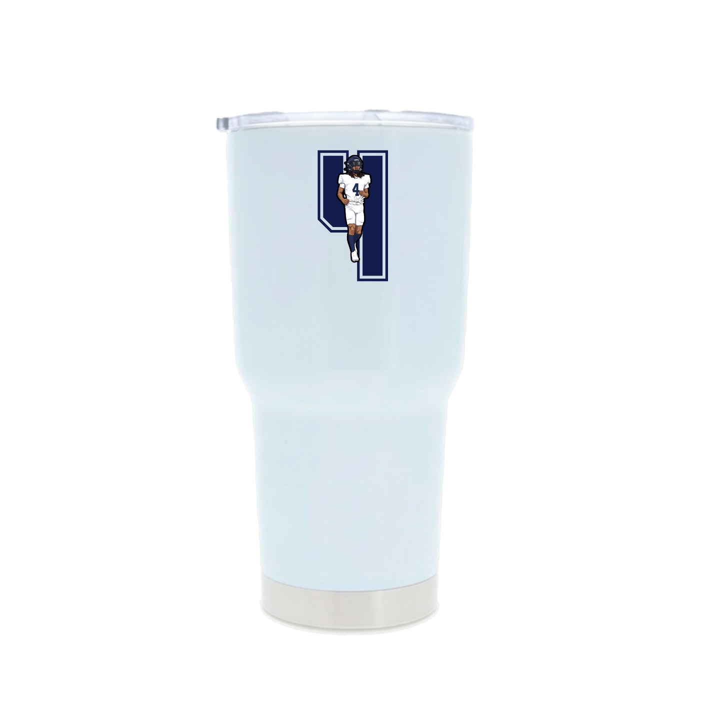 30oz Stainless Steel Tumbler — Number in White