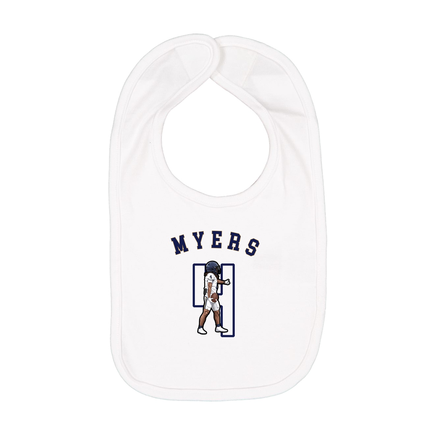 Infant Bib — Shirsey Arch in White