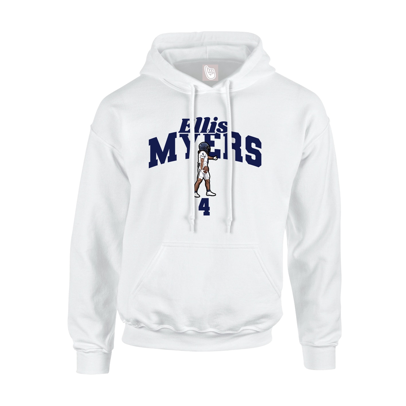 Youth Hoodie — Signature Arch in White