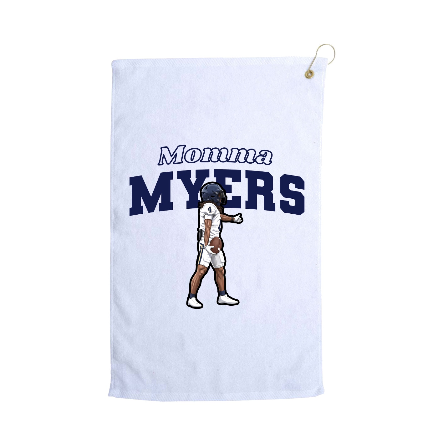 Golf Towel — Mothers Day Block in White