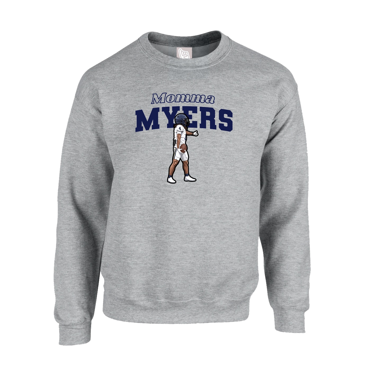 Fleece Crew — Mothers Day Block in Grey