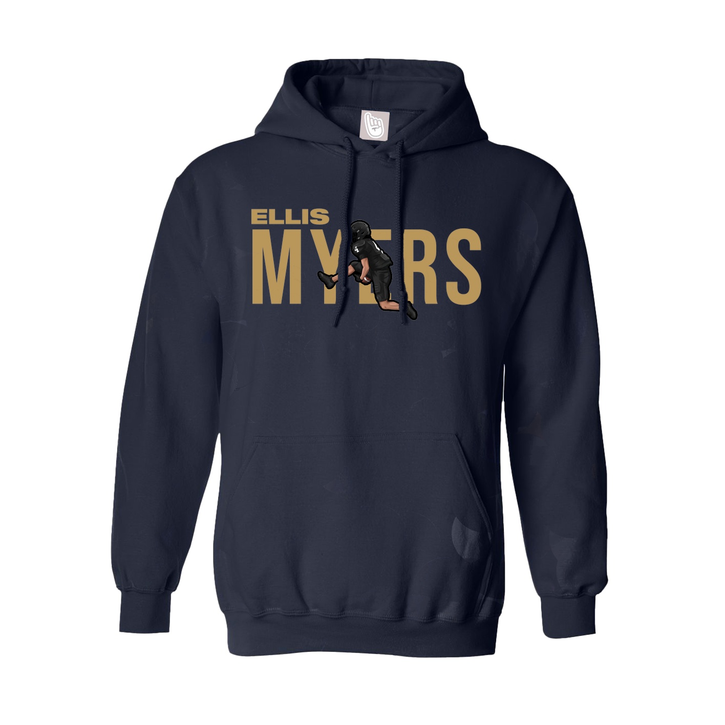 Hoodie — Player Name in Navy