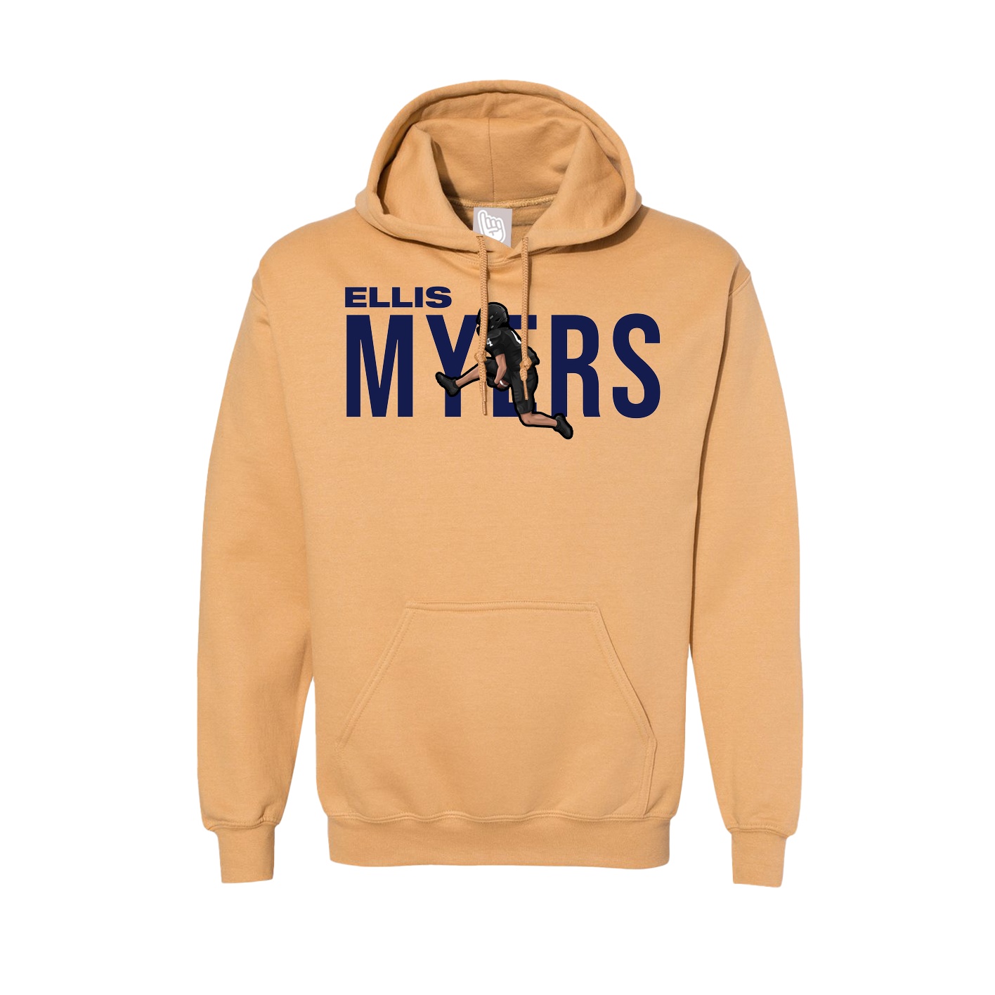 Hoodie — Player Name in Vegas Gold