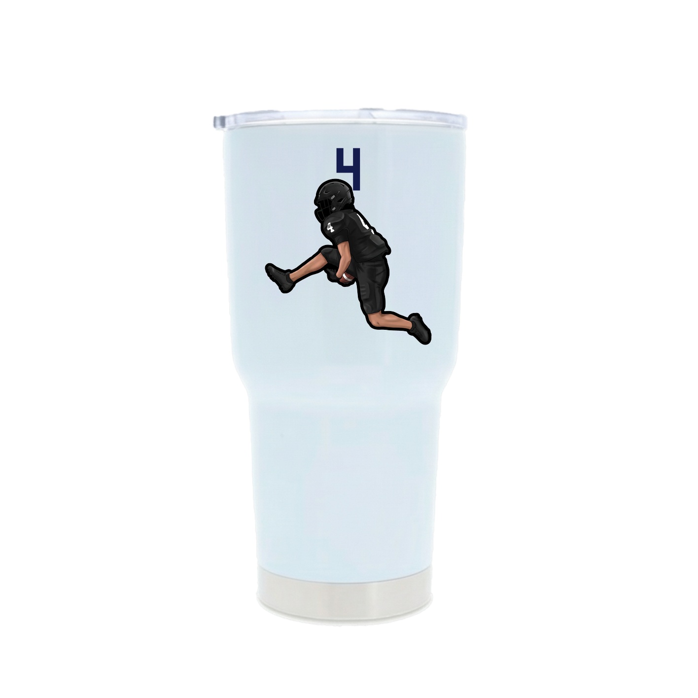 30oz Stainless Steel Tumbler — Number Top in White