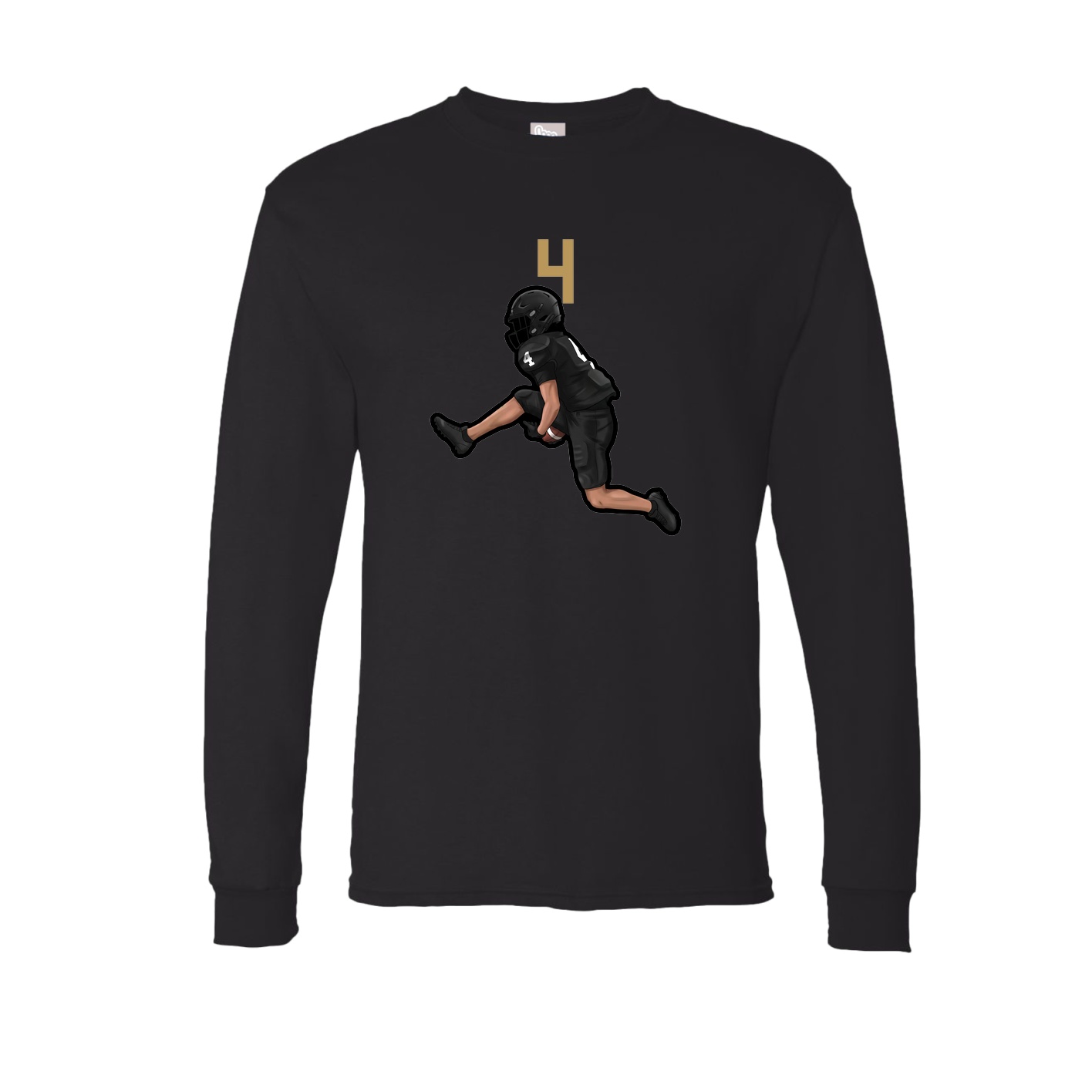 Long Sleeve Tee — Number Top in Black