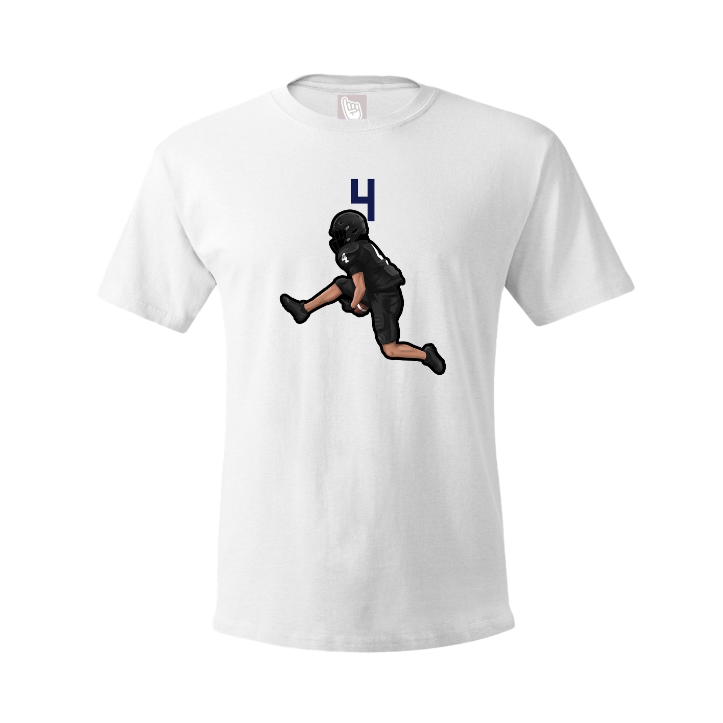 Youth Tee — Number Top in White