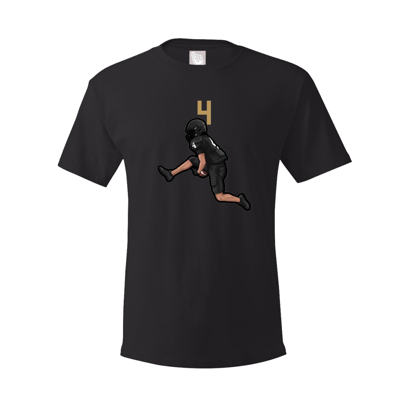 Youth Tee — Number Top in Black
