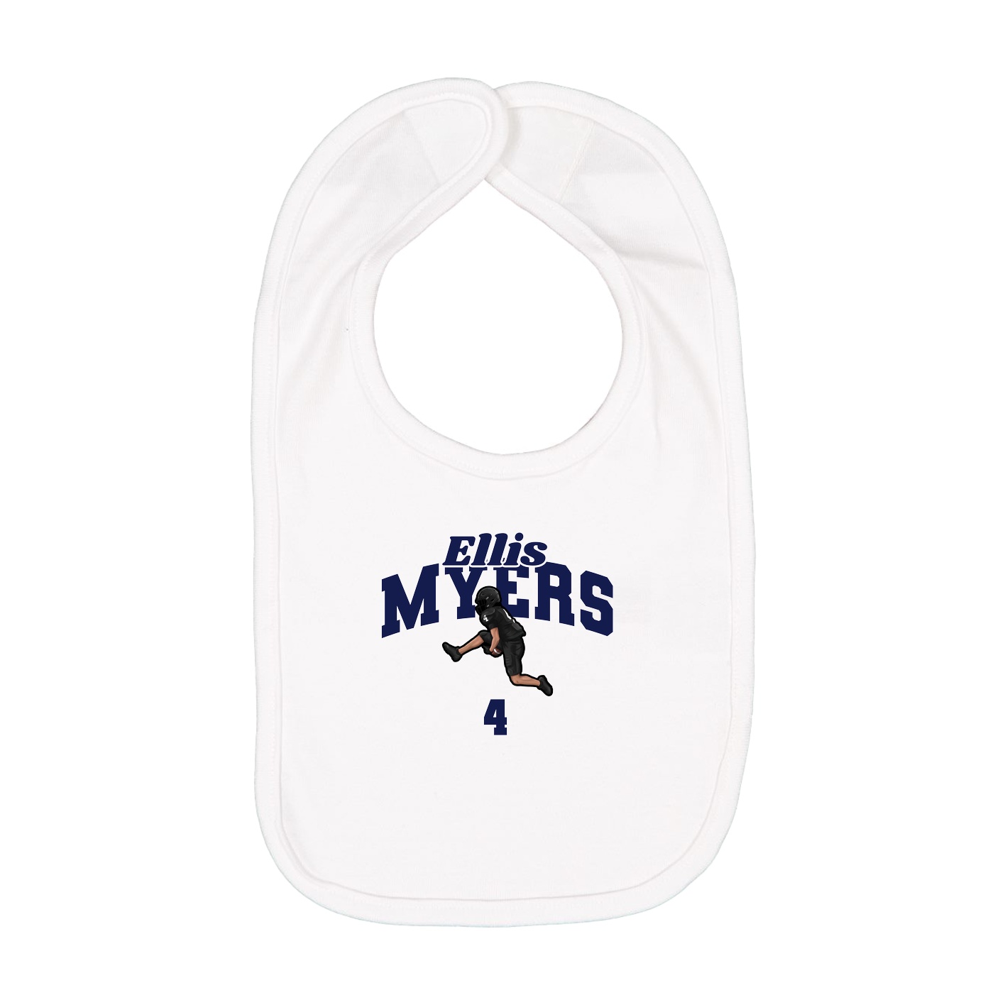 Infant Bib — Signature Arch in White