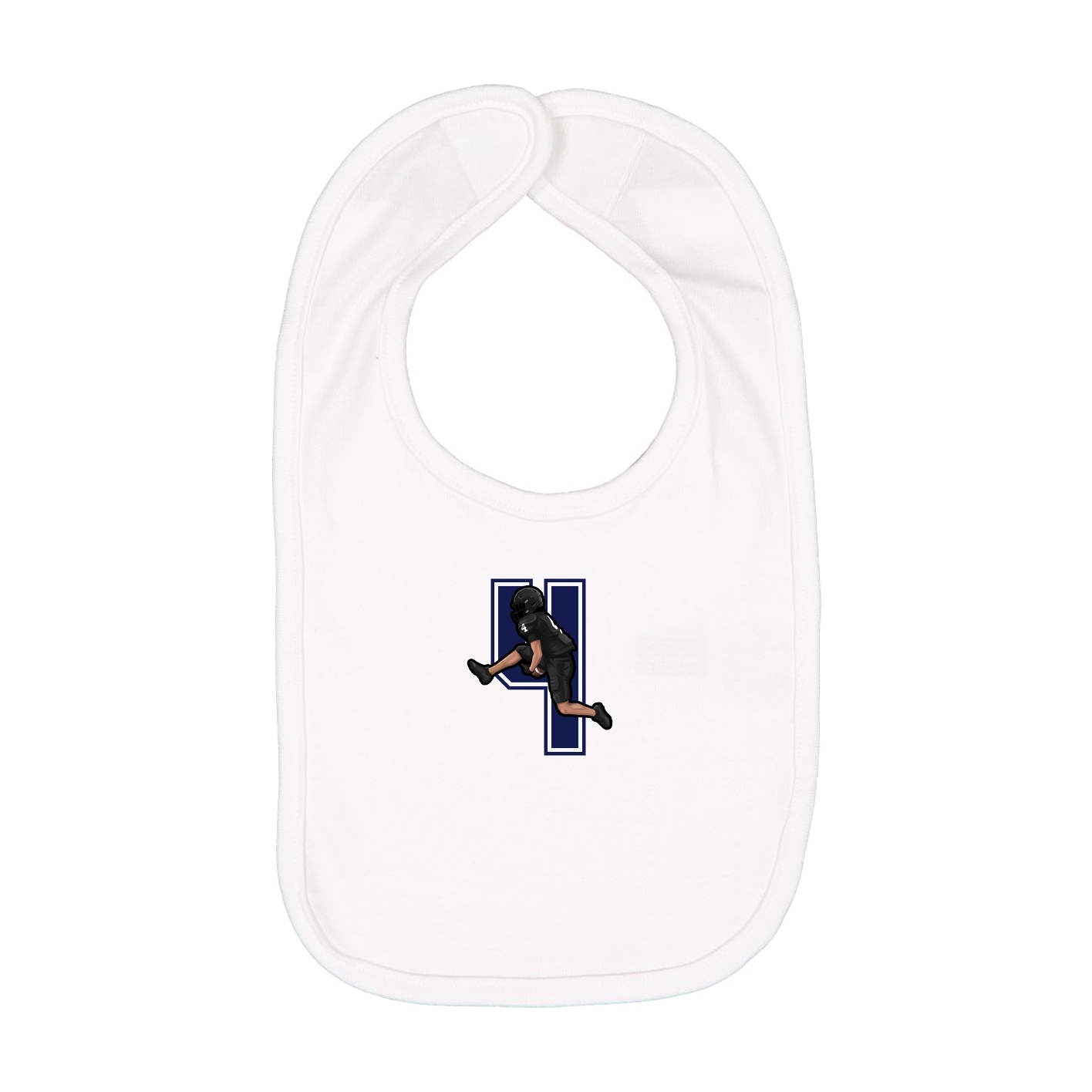 Infant Bib — Number in White