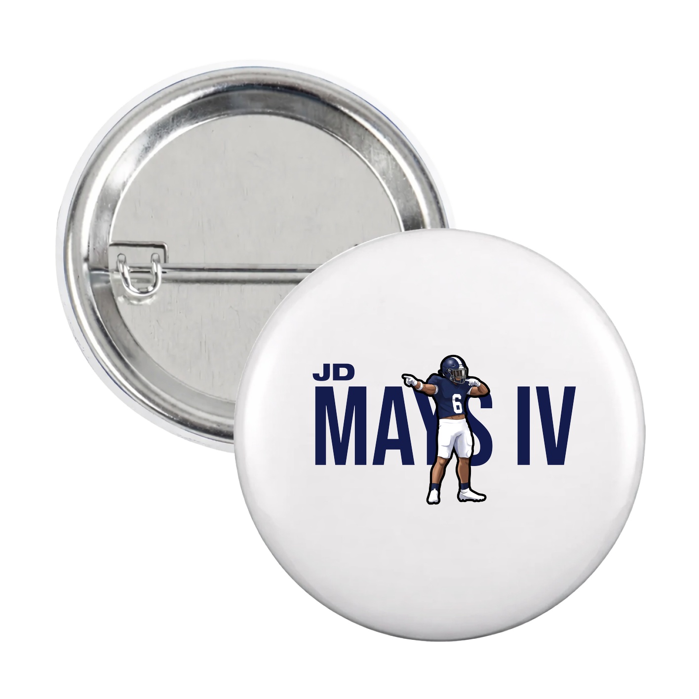 Game Day Button — Player Name in White