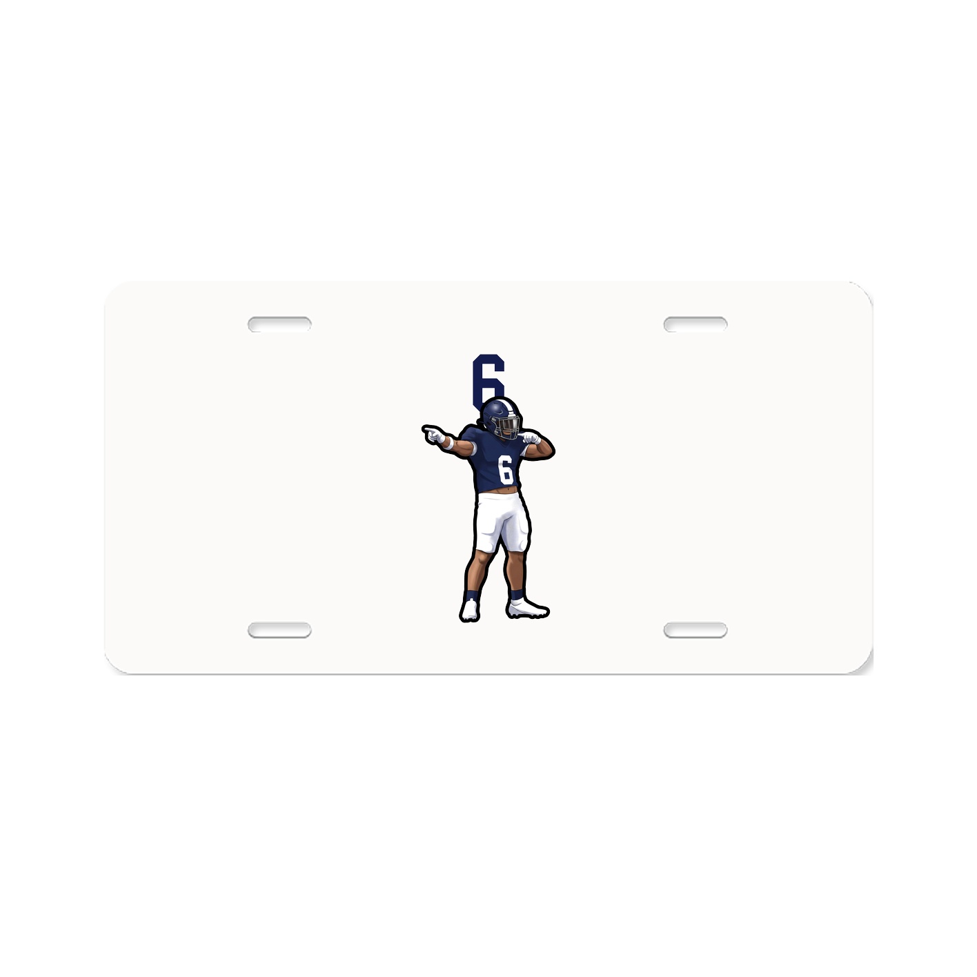 License Plate — Number Top in Classic