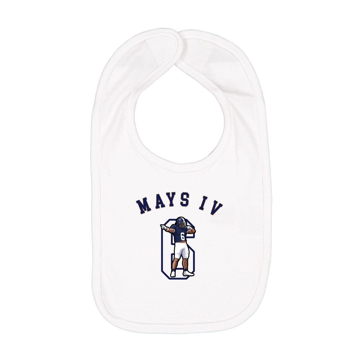 Infant Bib — Shirsey Arch in White