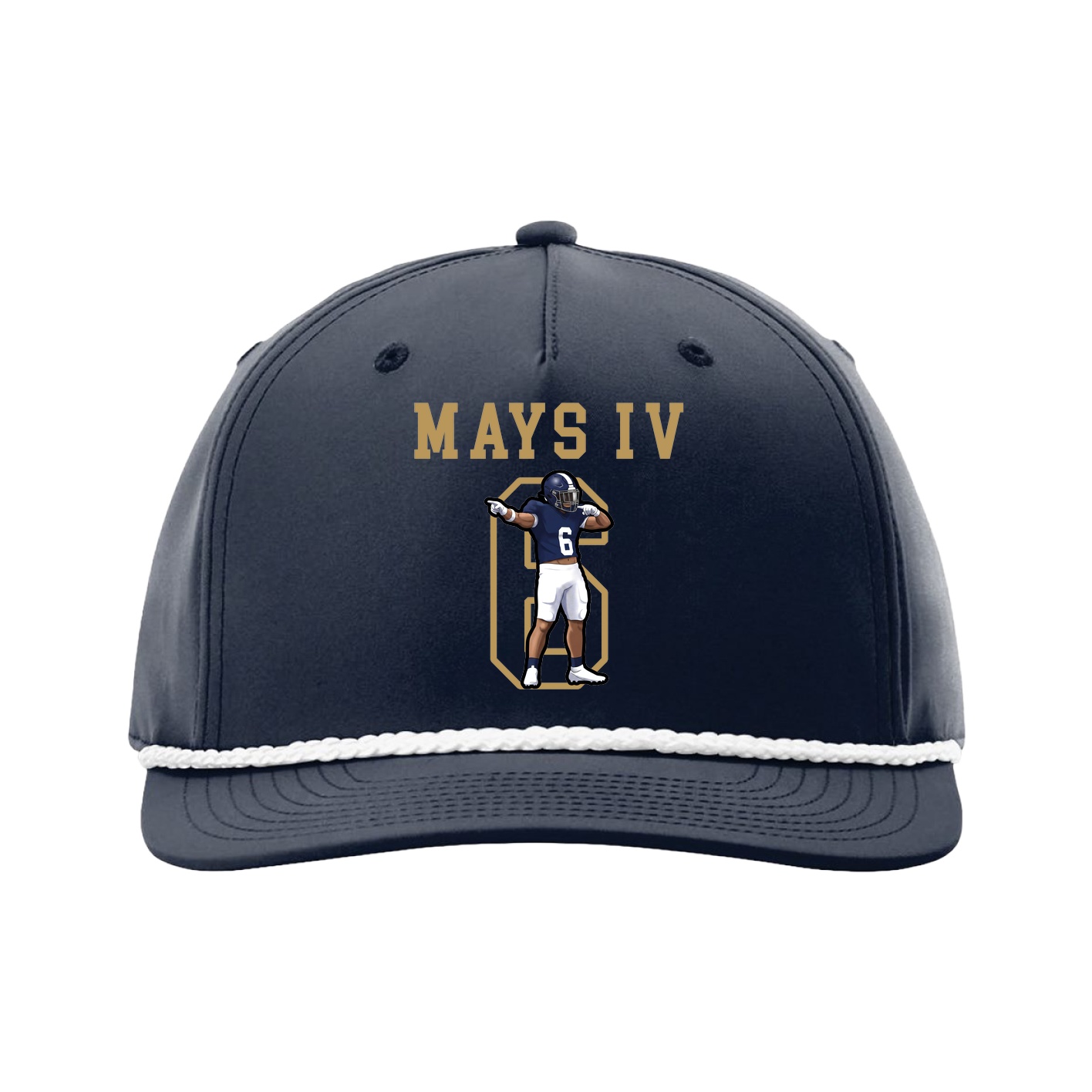 Five-Panel Classic Rope Cap — Shirsey in Navy