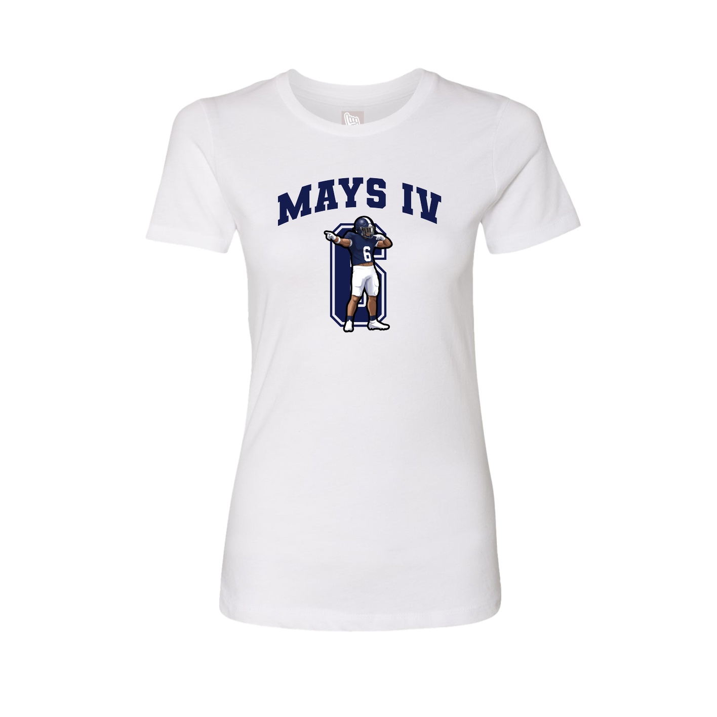 Womens Tee — Number in White