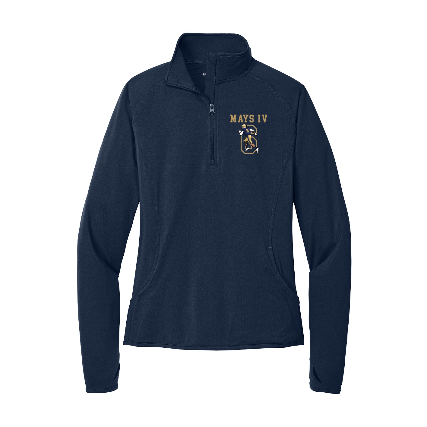 Women's Q-Zip Pullover — Shirsey in Navy