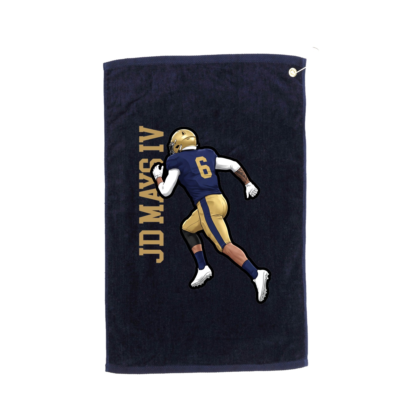 Golf Towel — Name Vertical in Navy