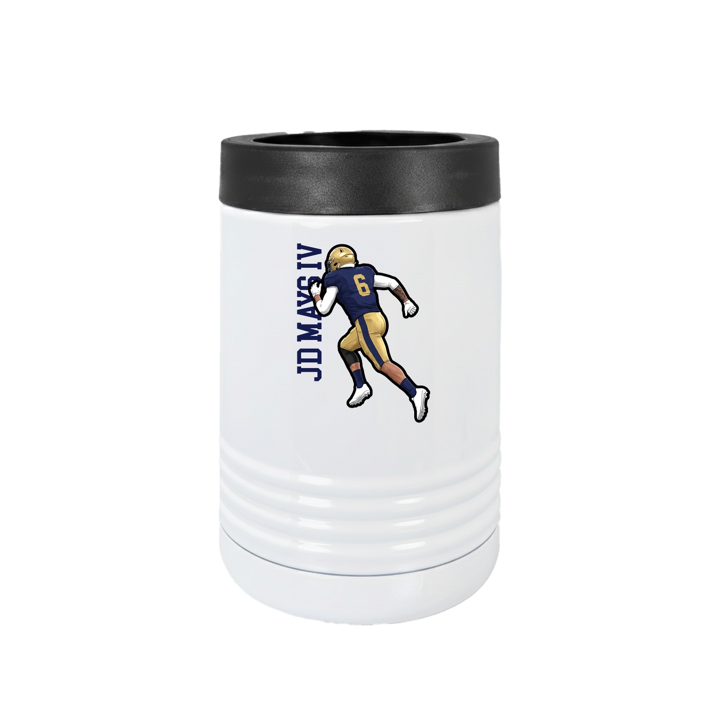 Beverage Holder — Name Vertical in White