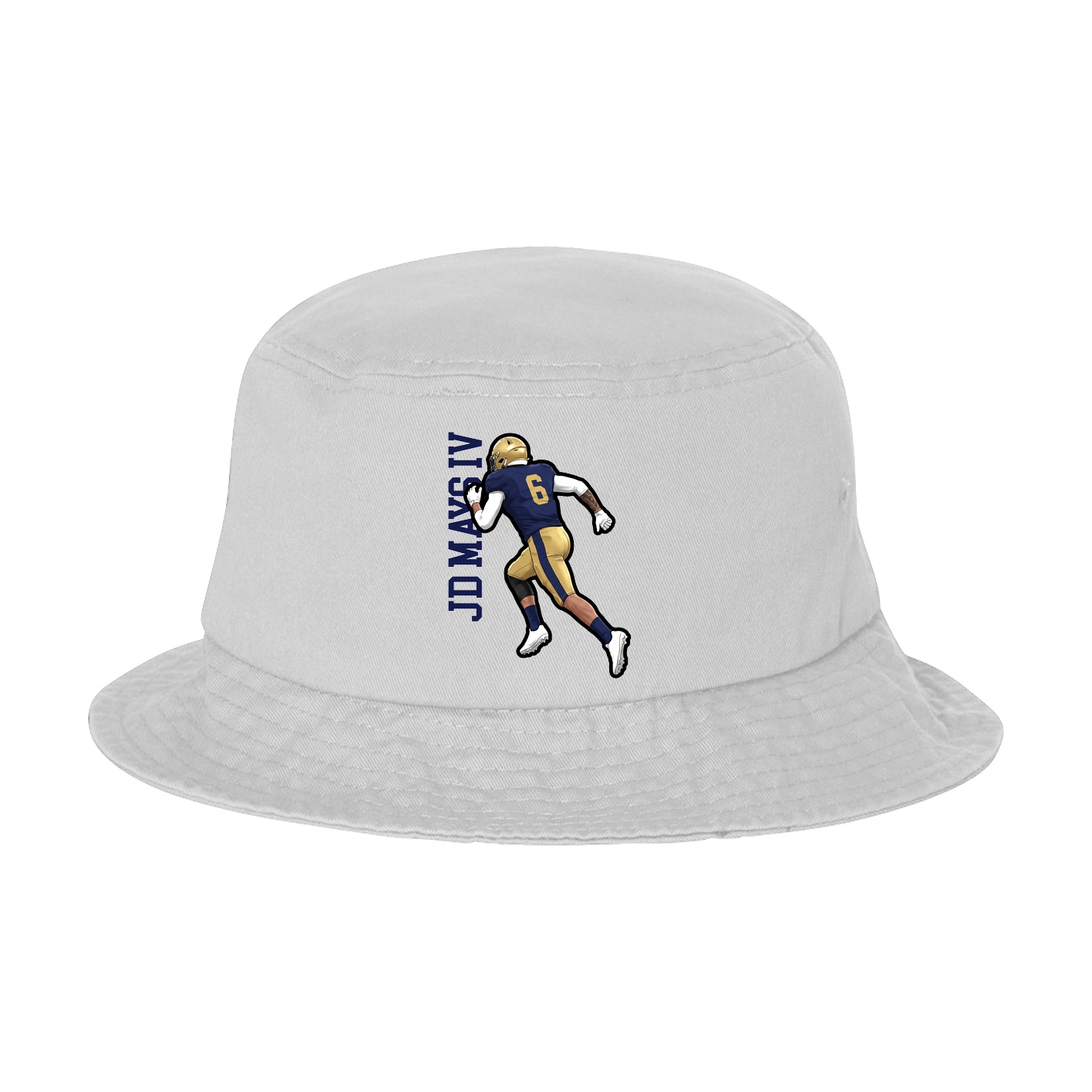 Bucket Cap — Name Vertical in White