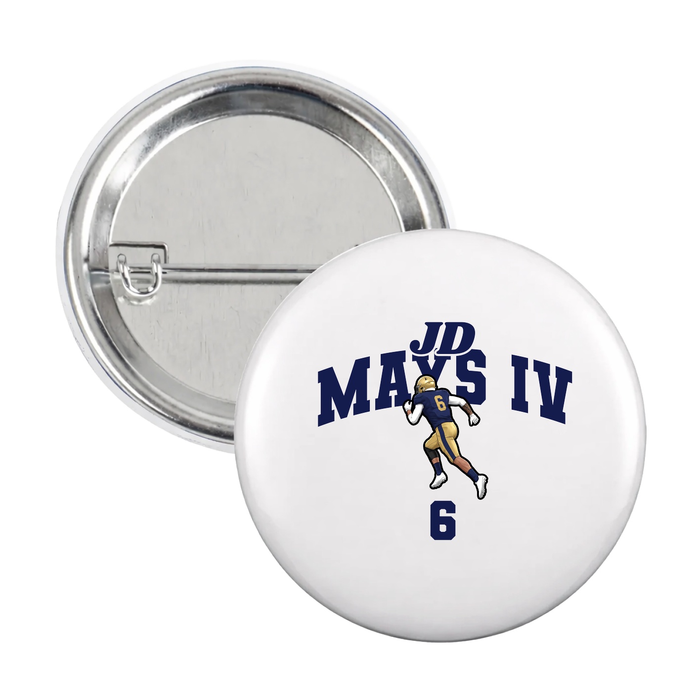 Game Day Button — Signature Arch in White