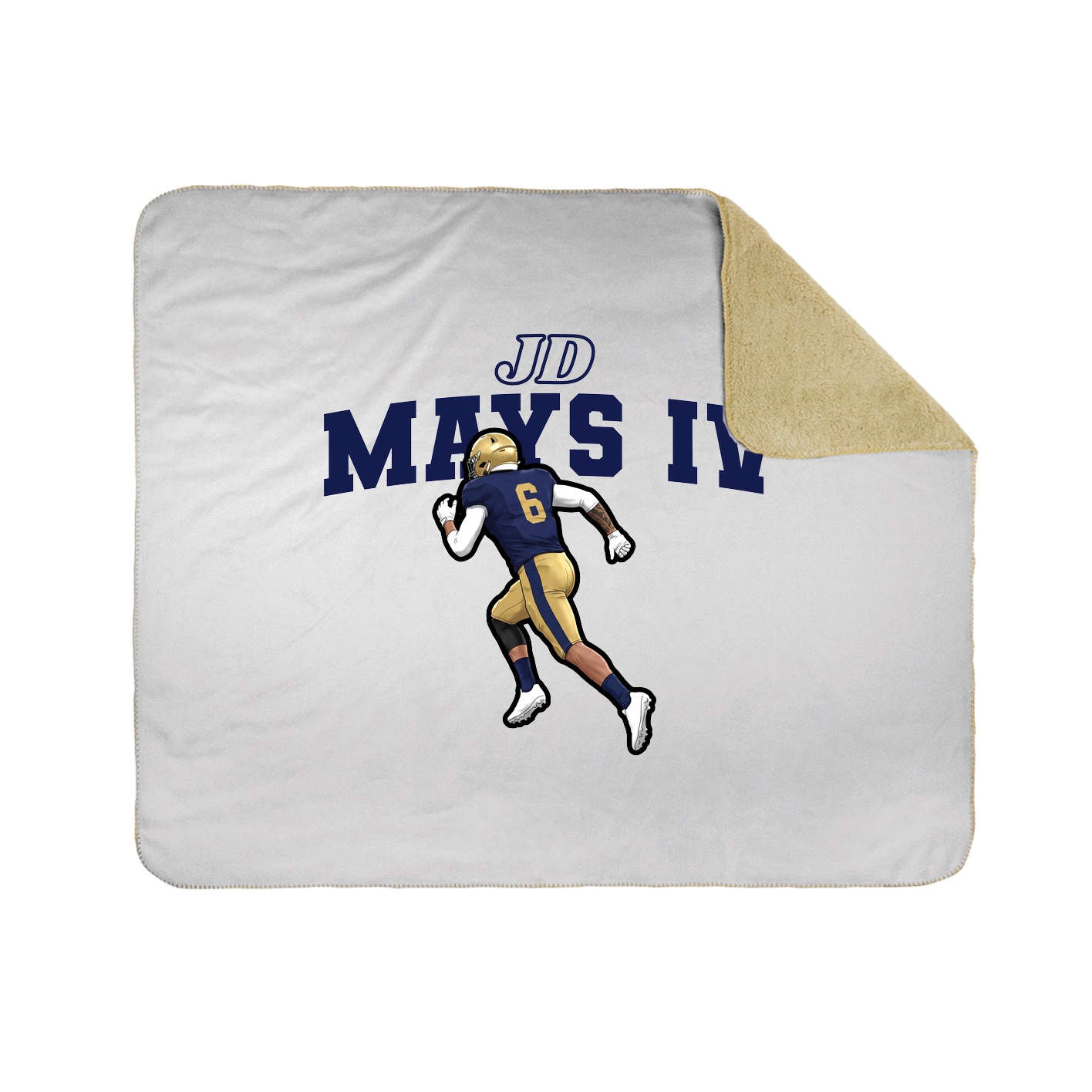 Throw Blanket — Name Arch in White