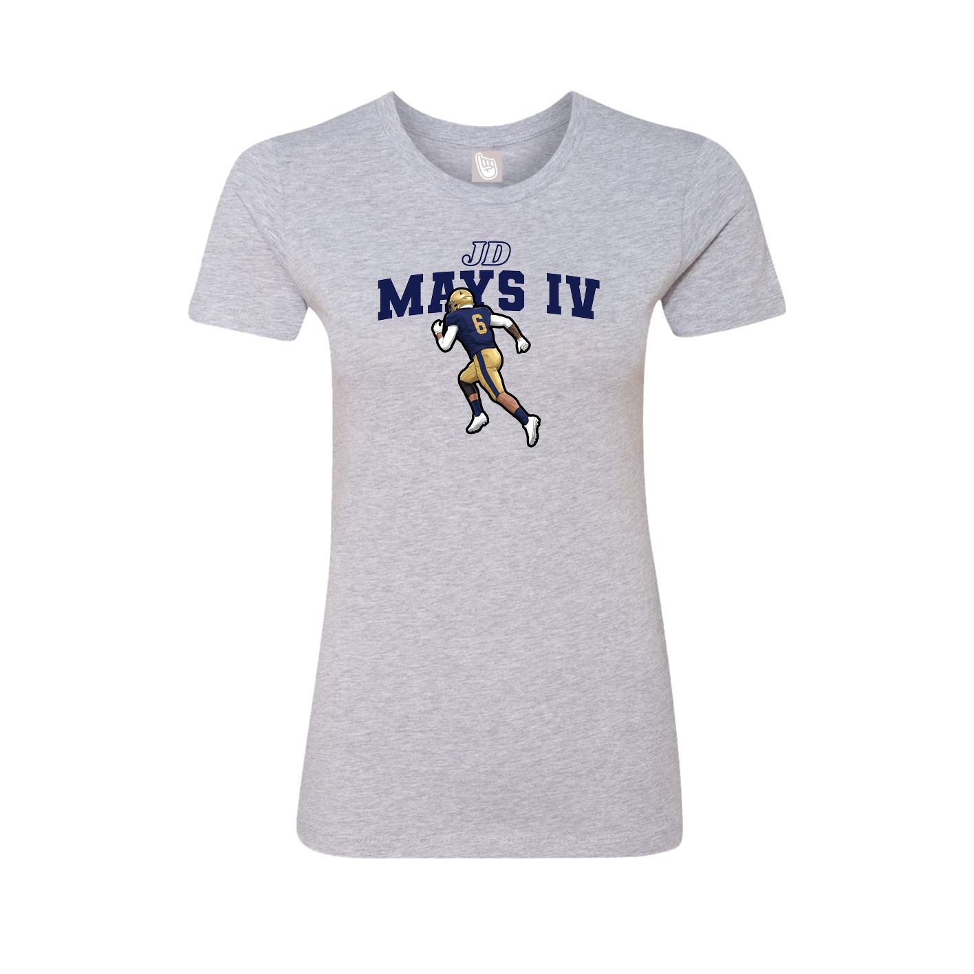 Womens Tee — Name Arch in Grey