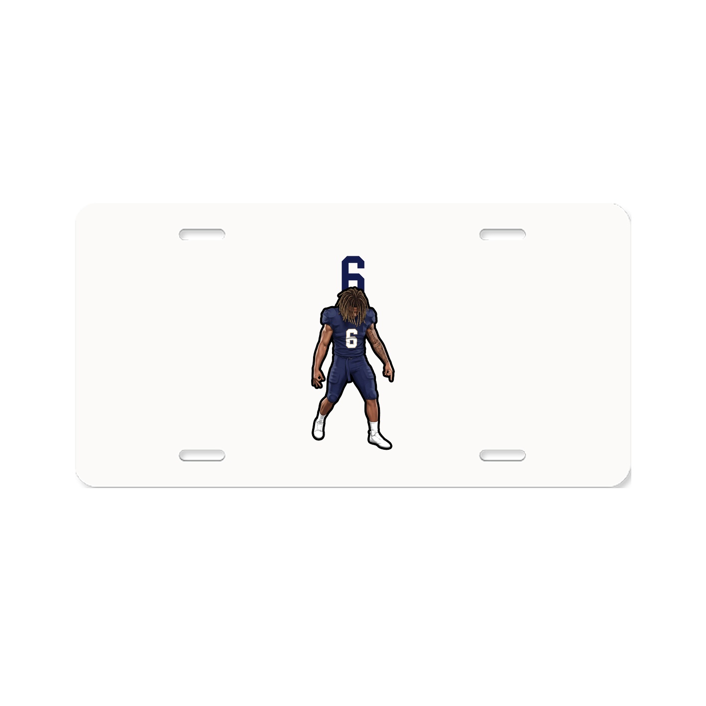 License Plate — Number Top in Classic