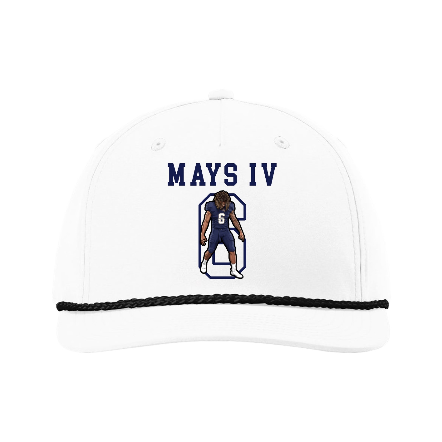 Five-Panel Classic Rope Cap — Shirsey in White