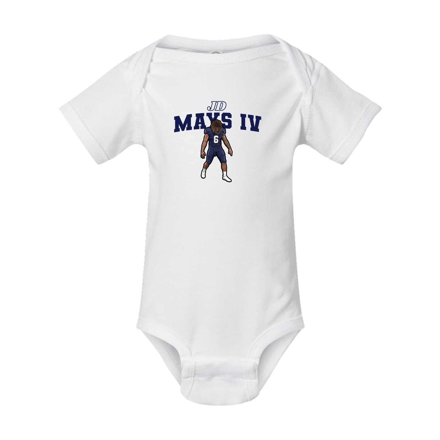 Baby Onesie — Name Arch in White