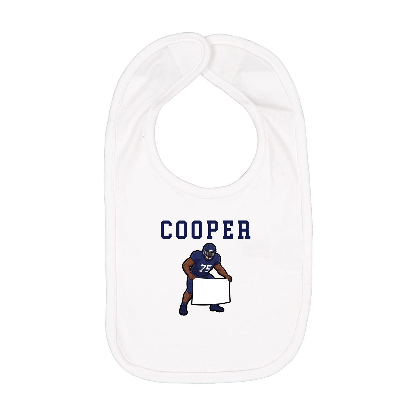 Infant Bib — Shirsey in White