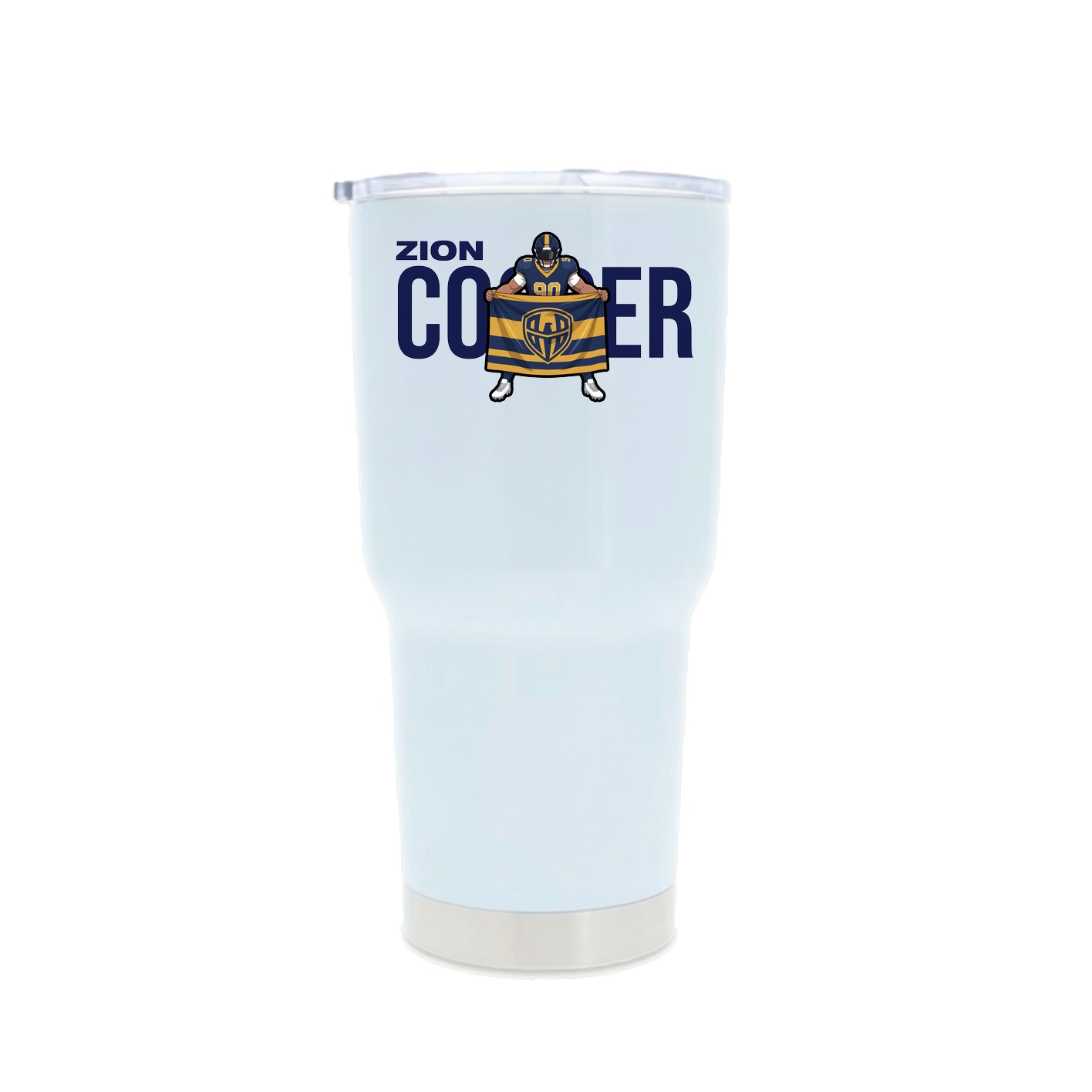 30oz Stainless Steel Tumbler — Player Name in White