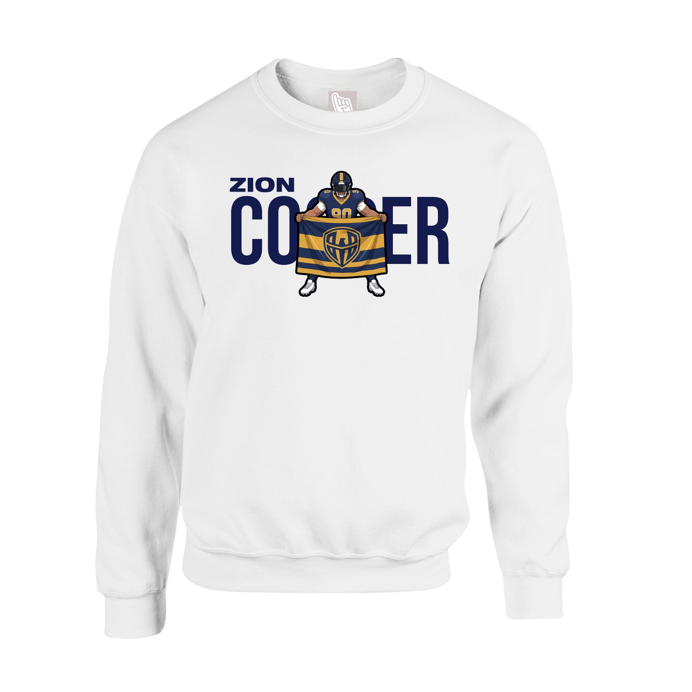 Fleece Crew — Player Name in White